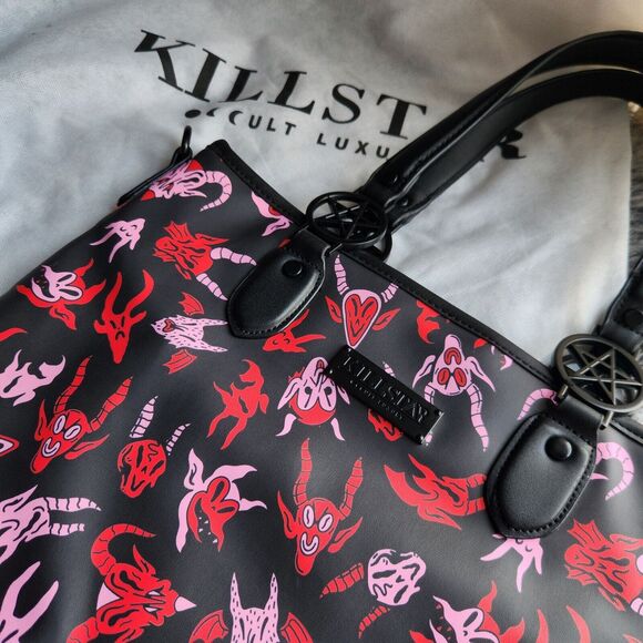 KILLSTAR Damned DEVIL Demon Tote Bag Purse Handbag Pentacle Metal Gothic Witchy - Picture 4 of 13
